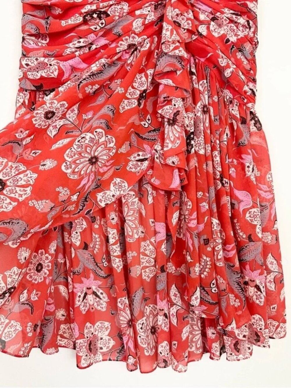 Cinq A Sept GORGEOUS flowy rouched skirt size 4 - Picture 5 of 7
